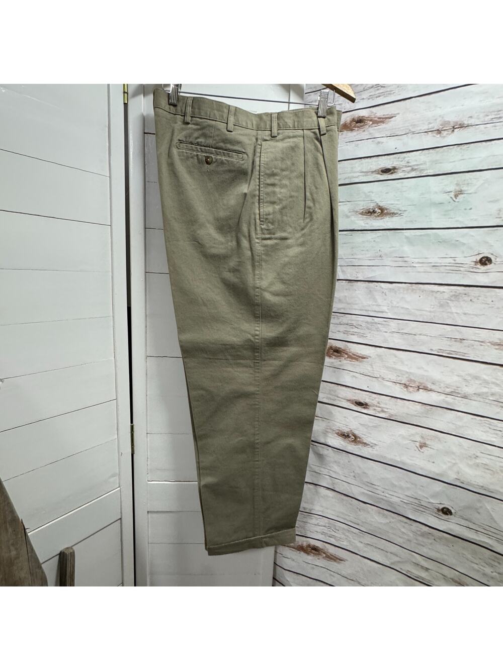 NWT East Island Khakis Tan Chino Men's Dress Casual Pants Size 36x30 Ankle Cuff